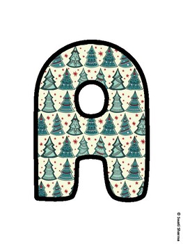Christmas Bulletin Board Letters, Christmas Alphabet Posters
