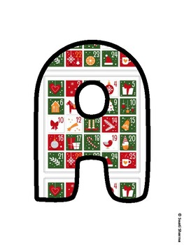 Christmas Bulletin Board Letters, Christmas Alphabet Posters