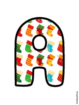 Christmas Bulletin Board Letters, Christmas Alphabet Posters