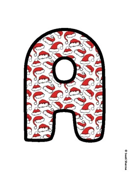 Christmas Bulletin Board Letters, Christmas Alphabet Posters