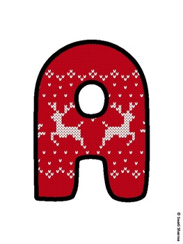 Christmas Bulletin Board Letters, Christmas Alphabet Posters