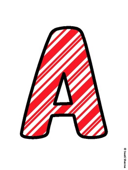 Christmas Bulletin Board Letters, Christmas Alphabet Posters