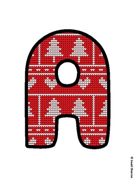 Christmas Bulletin Board Letters, Christmas Alphabet Posters