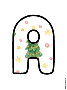 Christmas Bulletin Board Letters, Christmas Alphabet Posters