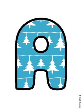 Christmas Bulletin Board Letters, Christmas Alphabet Posters