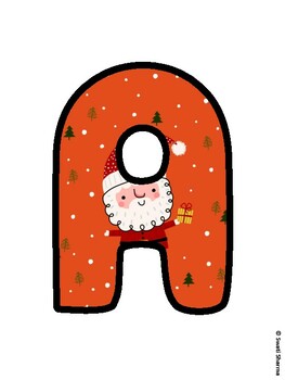 Christmas Bulletin Board Letters, Christmas Alphabet Posters