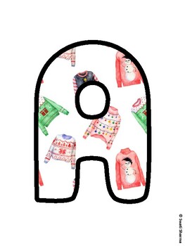 Christmas Bulletin Board Letters, Christmas Alphabet Posters