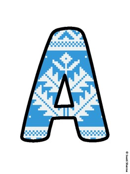 Christmas Bulletin Board Letters, Christmas Alphabet Posters