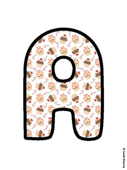 Christmas Bulletin Board Letters, Christmas Alphabet Posters