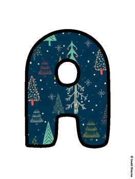 Christmas Bulletin Board Letters, Christmas Alphabet Posters