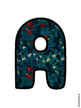 Christmas Bulletin Board Letters, Christmas Alphabet Posters