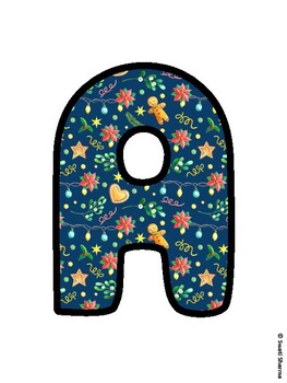 Christmas Bulletin Board Letters, Christmas Alphabet Posters