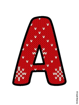 Christmas Bulletin Board Letters, Christmas Alphabet Posters