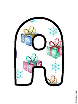 Christmas Bulletin Board Letters, Christmas Alphabet Posters
