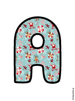 Christmas Bulletin Board Letters, Christmas Alphabet Posters