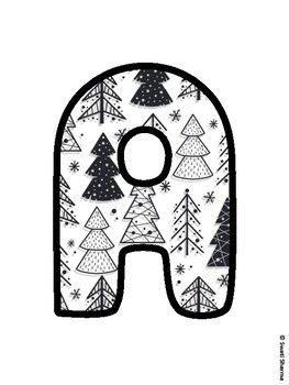 Christmas Bulletin Board Letters, Christmas Alphabet Posters