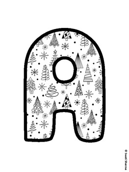 Christmas Bulletin Board Letters, Christmas Alphabet Posters