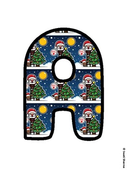 Christmas Bulletin Board Letters, Christmas Alphabet Posters