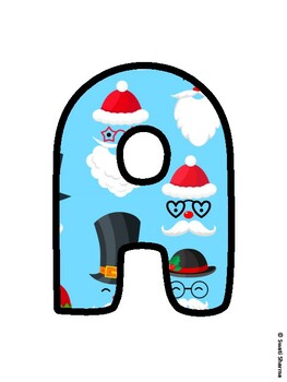 Christmas Bulletin Board Letters, Christmas Alphabet Posters