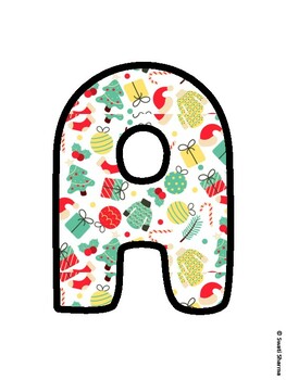 Christmas Bulletin Board Letters, Christmas Alphabet Posters