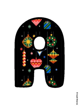Christmas Bulletin Board Letters, Christmas Alphabet Posters