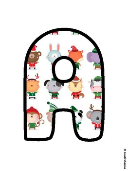 Christmas Bulletin Board Letters, Christmas Alphabet Posters