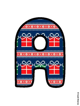 Christmas Bulletin Board Letters, Christmas Alphabet Posters