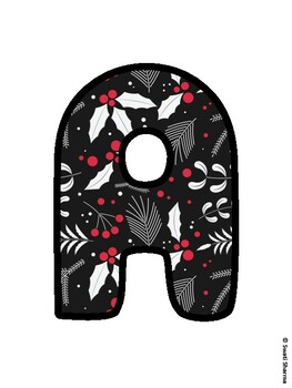 Christmas Bulletin Board Letters, Christmas Alphabet Posters