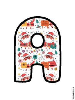 Christmas Bulletin Board Letters, Christmas Alphabet Posters