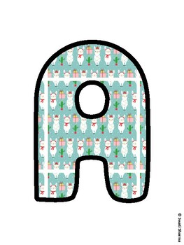 Christmas Bulletin Board Letters, Christmas Alphabet Posters