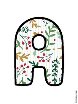 Christmas Bulletin Board Letters, Christmas Alphabet Posters