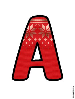 Christmas Bulletin Board Letters, Christmas Alphabet Posters