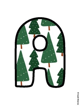 Christmas Bulletin Board Letters, Christmas Alphabet Posters