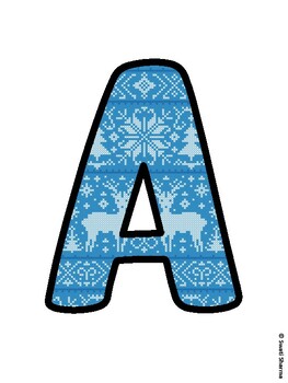 Christmas Bulletin Board Letters, Christmas Alphabet Posters