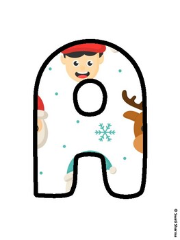 Christmas Bulletin Board Letters, Christmas Alphabet Posters