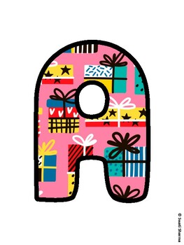 Christmas Bulletin Board Letters, Christmas Alphabet Posters