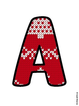 Christmas Bulletin Board Letters, Christmas Alphabet Posters