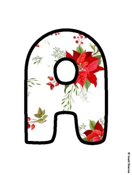 Christmas Bulletin Board Letters, Christmas Alphabet Posters