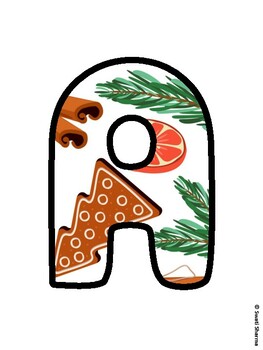 Christmas Bulletin Board Letters, Christmas Alphabet Posters