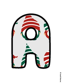 Christmas Bulletin Board Letters, Christmas Alphabet Posters