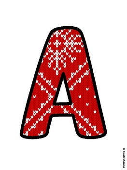 Christmas Bulletin Board Letters, Christmas Alphabet Posters