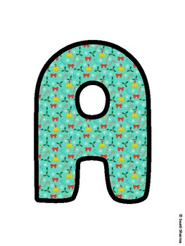 Christmas Bulletin Board Letters, Christmas Alphabet Posters