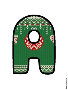 Christmas Bulletin Board Letters, Christmas Alphabet Posters
