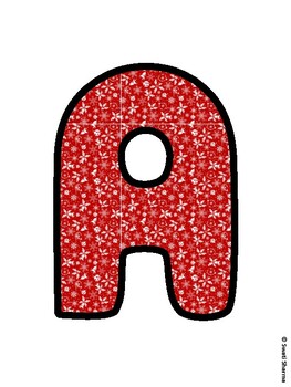 Christmas Bulletin Board Letters, Christmas Alphabet Posters