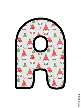 Christmas Bulletin Board Letters, Christmas Alphabet Posters
