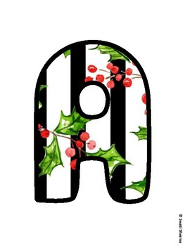 Christmas Bulletin Board Letters, Christmas Alphabet Posters