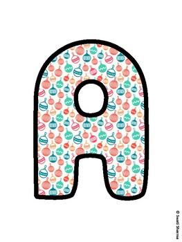 Christmas Bulletin Board Letters, Christmas Alphabet Posters