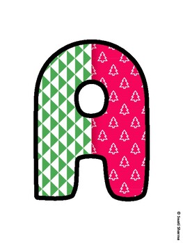 Christmas Bulletin Board Letters, Christmas Alphabet Posters