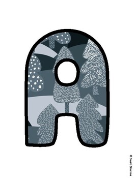 Christmas Bulletin Board Letters, Christmas Alphabet Posters