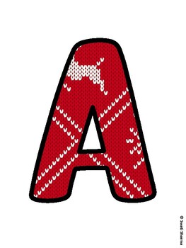Christmas Bulletin Board Letters, Christmas Alphabet Posters